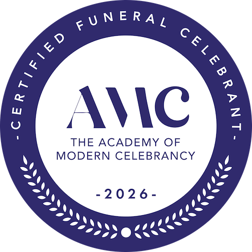 Certified Funeral Celebrant - The Academy of Modern Celebrancy badge
