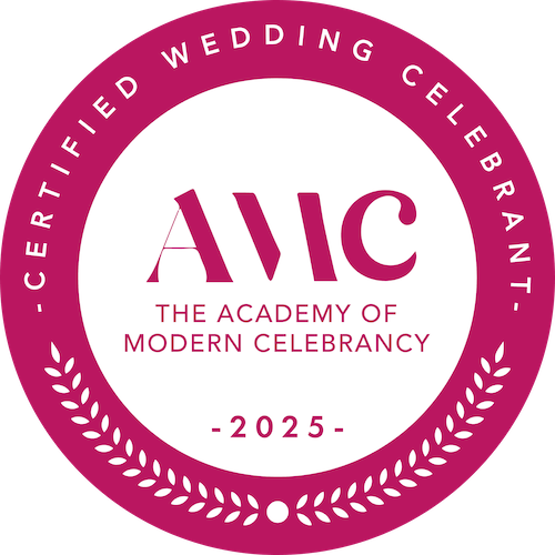 Certified Wedding Celebrant - The Academy of Modern Celebrancy badge